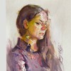 Логотип телеграм канала @irina_kulemina_art — Акварель 🎨 Ирина Кулемина