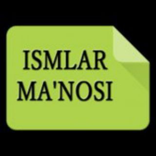 Telegram kanalining logotibi isimlar_manosi_uc — Ismlar ma'nosi