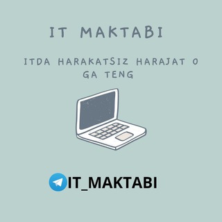 Telegram kanalining logotibi it_maktabi — 🙋‍♂️ IT MAKTABI 🧑‍💻