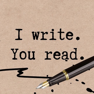Логотип телеграм канала @iwriteyouread — I write. You read.