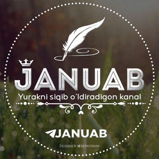 Telegram kanalining logotibi januab — JANUAB 🍃🕊️ ️