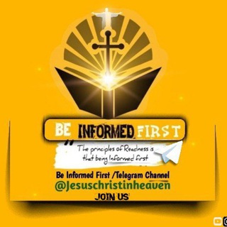 የቴሌግራም ቻናል አርማ jesuschristinheaven — BE INFORMED FIRST ️ ️