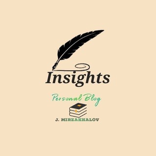 Telegram kanalining logotibi jm_personalblog — Insights || Blog