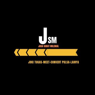 Logo saluran telegram jokitugas_sobatmilenial — JASA SOBAT MILENIAL (JOKI TUGAS, CONVERT PULSA,SEWA MEET,DLL)