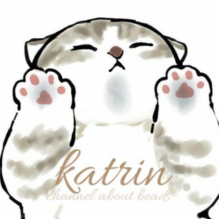 Логотип телеграм канала @katribeads — `` katrin beads 🌷 | бисероплетение