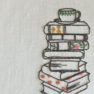Логотип телеграм канала @katys_books — 100 книг и 1 вышивка