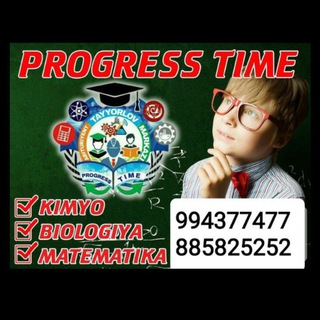 Telegram kanalining logotibi kimyo_progresstime — ,,Progress Time‘‘ O‘quv markazi