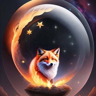 Логотип телеграм канала @kitsunestudio — Девятихвостый лис - магия и эзотерика