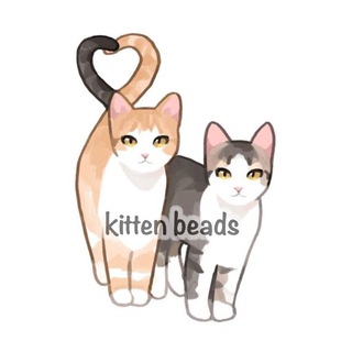 Логотип телеграм канала @kittenbeads — Kitten beads || схемы для бисероплетения