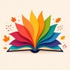 Логотип телеграм -каналу knyzhkovyi_vyr — Книжковий вир 📖🌈
