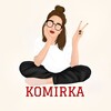 Логотип телеграм -каналу komirka_books — KOMIRKA 📕