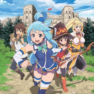 Логотип телеграм канала @konosuba_tokiiskie_mstiteli — Этот прекрасный мир 3 замечательный