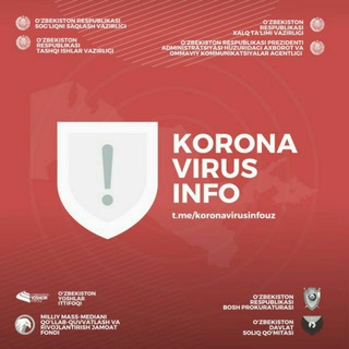 Telegram kanalining logotibi koronavirusinfoouzb — Koronavirus info|Uyda Qoling!😷