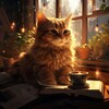 Логотип телеграм канала @kotoknigoman — Котокнигоман 🐈‍⬛