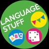 Логотип телеграм канала @language_stuff — LanguageStuff 🃏🎲🖼