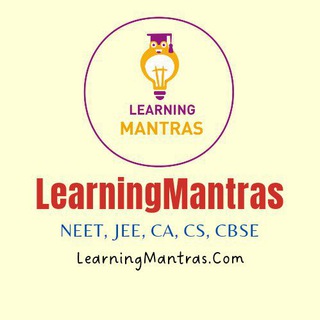 टेलीग्राम चैनल का लोगो learningmantras — LearningMantras NEET JEE CA CS Class 11 12 Commerce