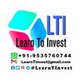 Telegram channel @LearnTInvest ™ Learn To Invest - LTI ©️ BIDYUT BISWAS / SEBI Reg RA logo