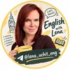 Логотип телеграм канала @lena_uchit_eng — Лена учит 📒 А1-B2 🇺🇸