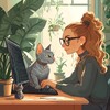 Логотип телеграм канала @leralovescode — Journey to the Frontend👩‍💻