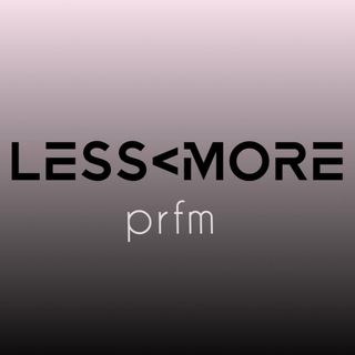 Telegram channel LESS<MORE prfm logo