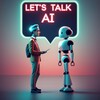Логотип телеграм канала @letstalkai — Let's talk AI