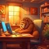 Логотип телеграм канала @levdesigner — Лев Дизайнит