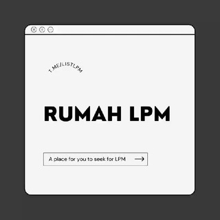 Logo saluran telegram listlpm — RUMAH LPM