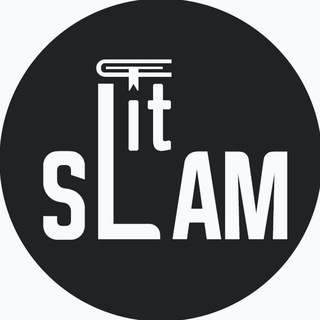 Логотип телеграм -каналу litslamua — Літературний SLAM