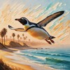 Логотип телеграм канала @los_pinguin — Пингвины летят в Калифорнию