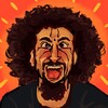 Логотип телеграм канала @lunashar — чертёнок в тапочках