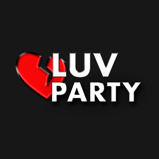 Логотип телеграм канала @luv_party — LUV ПAРНИ