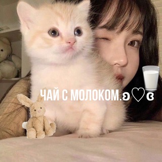 Логотип телеграм канала @luvvkitten — - -чай с молоком.ʚ♡ɞ