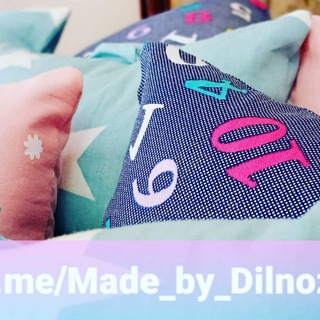 Логотип телеграм канала @made_by_dilnozik — Детские вещички 😍😍😍