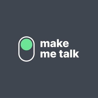 Логотип телеграм канала @makemetalk_english — Make me talk. Английский язык.