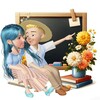 Логотип телеграм канала @malvinaschool — Обучение чтению, ПШ 📚 ИГРЫ, УРОКИ, КНИГИ . Школа Мальвины 🌺 Ася 🎓