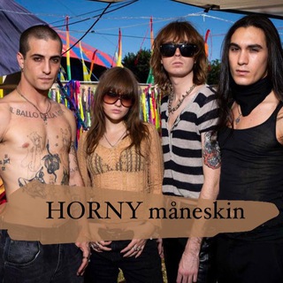 Логотип телеграм канала @maneskinc — HORNY måneskin