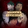 Логотип телеграм канала @manhwaefficient — Manhwa Efficient | Ночь у берега / Джинкс / Шампанское и розы / Под зелёным светом Стыки Возмездие