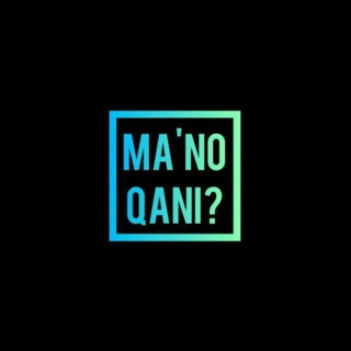 Telegram channel Ma'no qani... logo