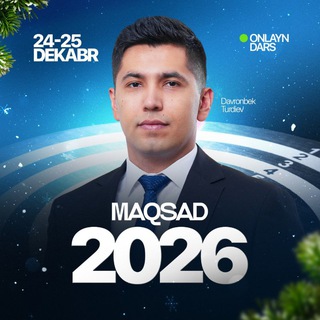 Telegram kanalining logotibi maqsad2026_onlayndars — Start: 10-yanvar | Mening Ideal Yilim kursi