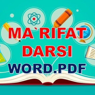 Логотип телеграм канала @marifatdarsi_word_pdf — MA`RIFAT DARSI | WORD .DOC FORMAT