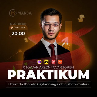 Telegram kanalining logotibi marja_chellenj — Uzumda 0 dan daromadgacha | Chellenj