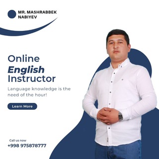 Telegram kanalining logotibi mashrabbeknabiyev — Mr. Mashrabbek Nabiyev(onlayn ingliz tili instructori)