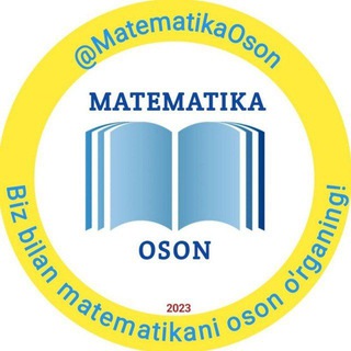 Telegram kanalining logotibi matematikaoson — Matematika Oson | Rasmiy kanal