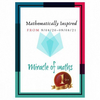 Logo of telegram channel mathsmiracle0 — Miracle Of Maths:)