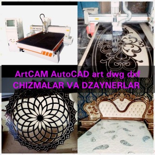 Telegram channel AutoCAD ArtCAM Mebel Chizmalar dxf dwg art eps 2D logo