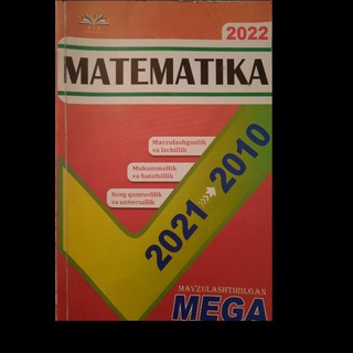Telegram kanalining logotibi mega_matematika_yechimlari1 — Mega Matemtika yechimlari