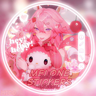 Логотип телеграм канала @melonestickers — 𝘔𝘦𝘭𝘰𝘯𝘦 𝘴𝘵𝘪𝘤𝘬𝘦𝘳𝘴 !!