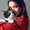 Логотип телеграм канала @meowkottmeow — Кошкодевка 🐈