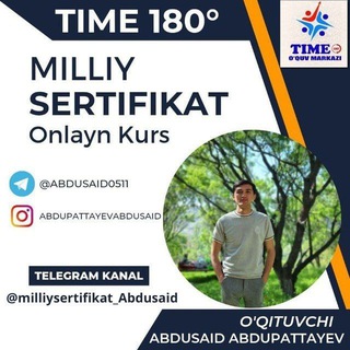 Telegram channel Ona tili va adabiyot TIME oilasi logo