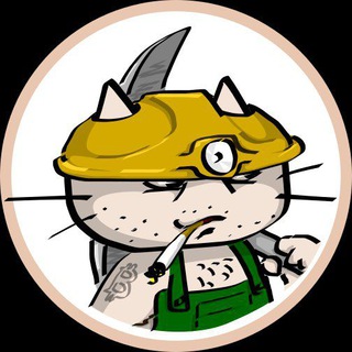 Логотип телеграм канала @miner_cat — кот мацнер